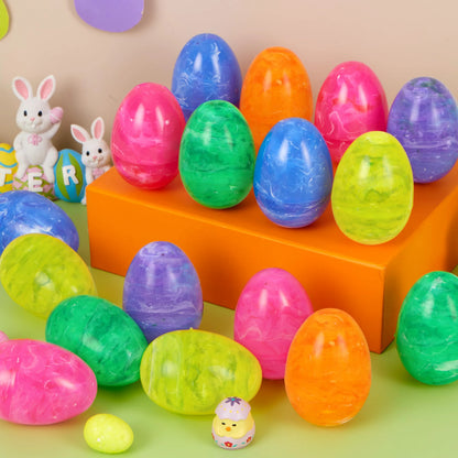 JOYIN 12 Pcs 3.15" Iridescent Printed Easter Eggs
