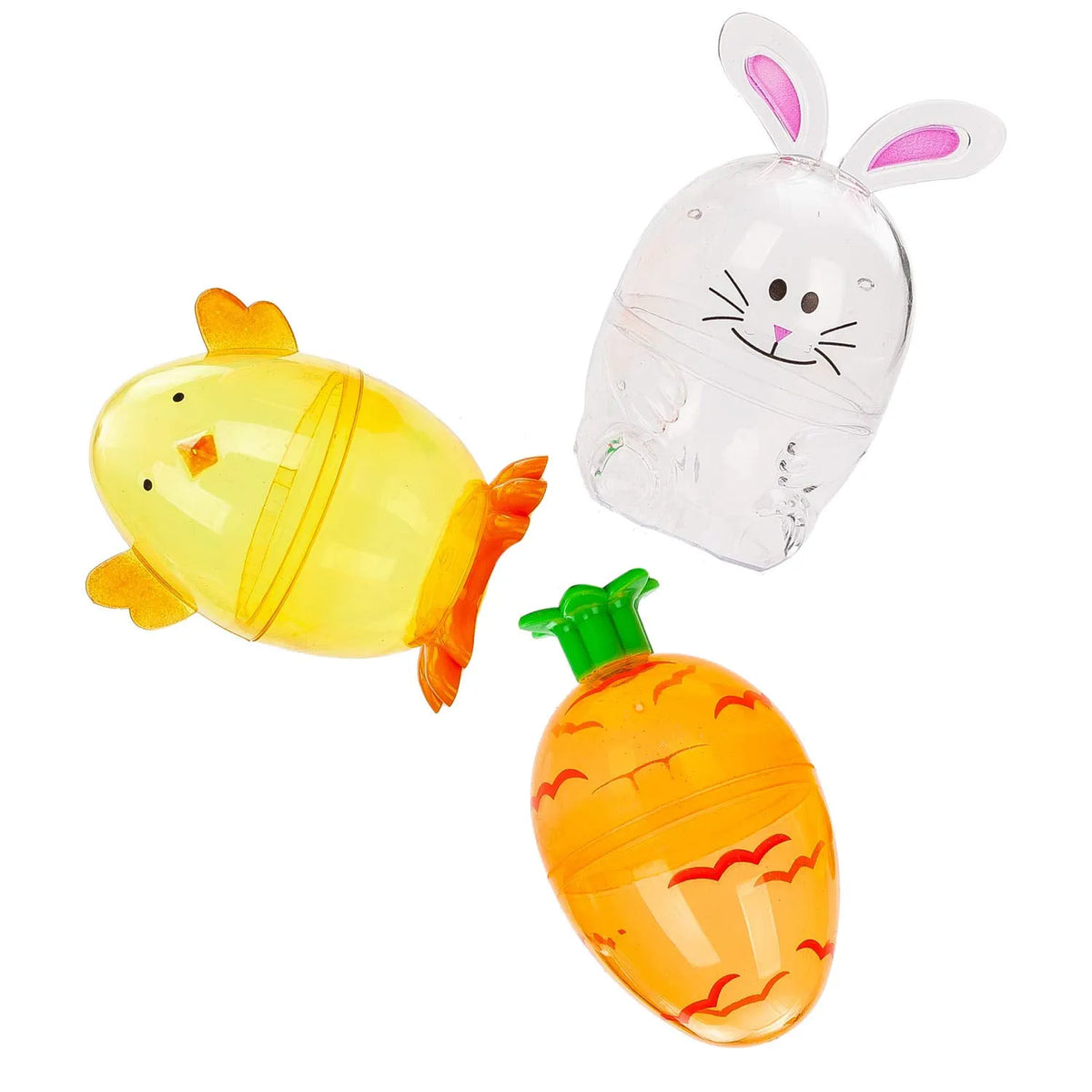 JOYIN 12-Pack Bunny-Shaped Fillable Easter Egg Shells