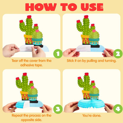 JOYIN 12-Pack Cinco de Mayo Honeycomb Table Centerpieces