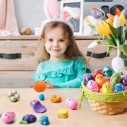 JOYIN 12-Pack Easter Prefilled Eggs with Foam Squishy Toys