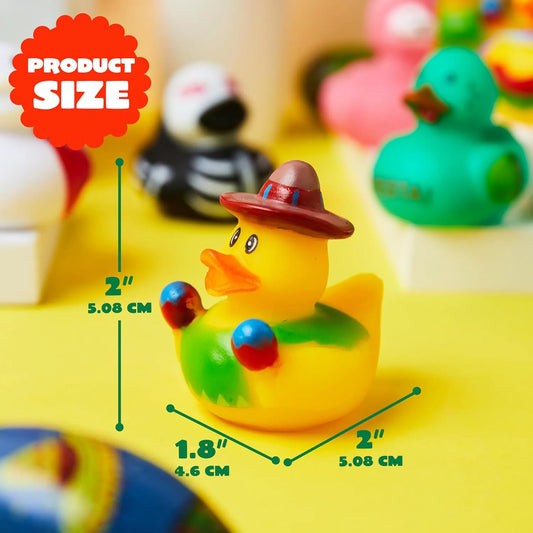 JOYIN 12-Pack Mexican Fiesta Rubber Ducks