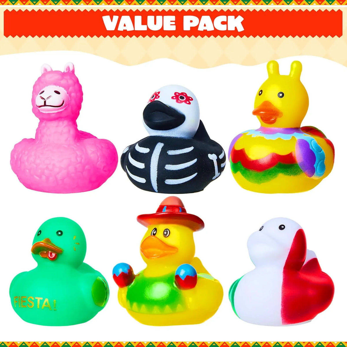 JOYIN 12-Pack Mexican Fiesta Rubber Ducks