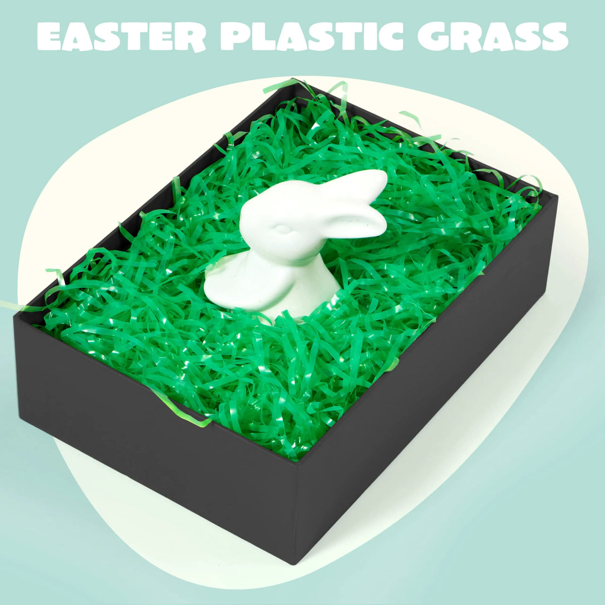 JOYIN 12 oz Dark Green Plastic Easter Grass