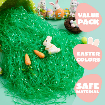 JOYIN 12 oz Dark Green Plastic Easter Grass