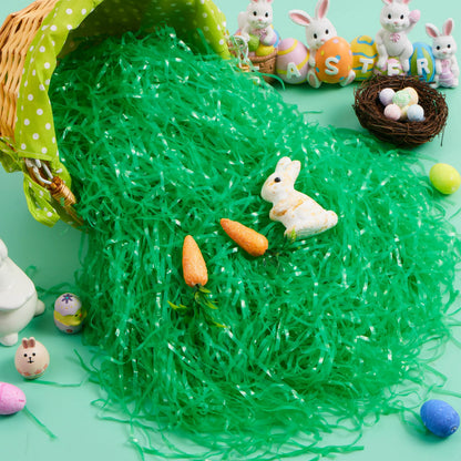 JOYIN 12 oz Dark Green Plastic Easter Grass
