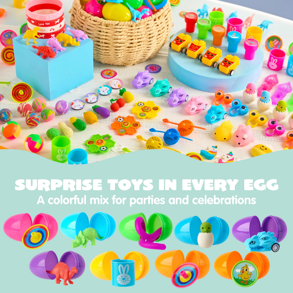 JOYIN 160 Prefilled Easter Eggs with Assorted Toys