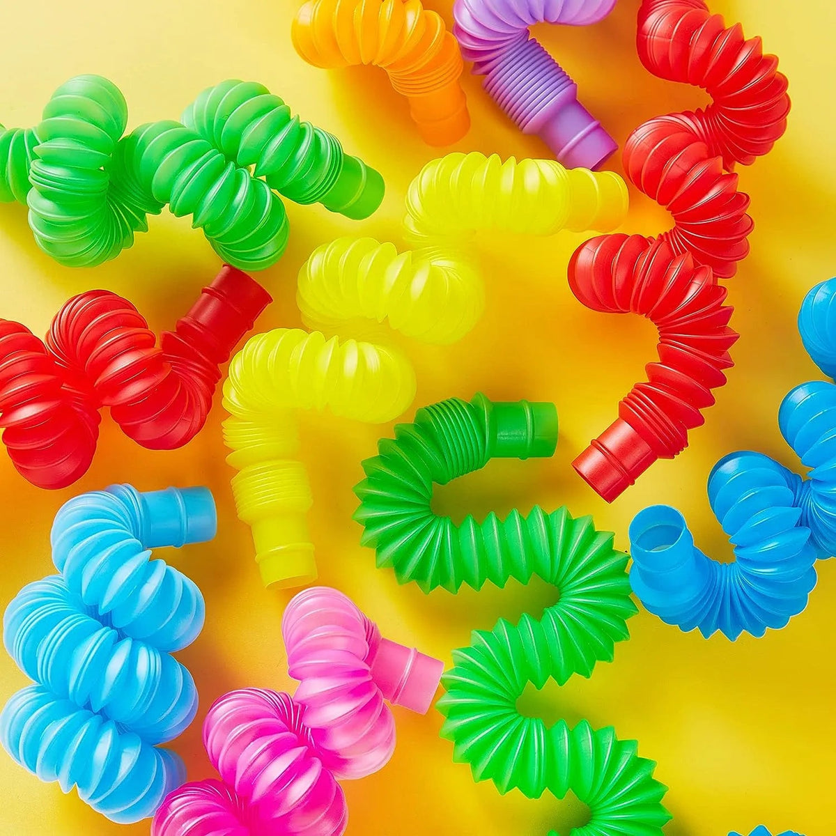 18 Pack Pop Tubes, Fidget Tubes Party Favors in 9 Colors