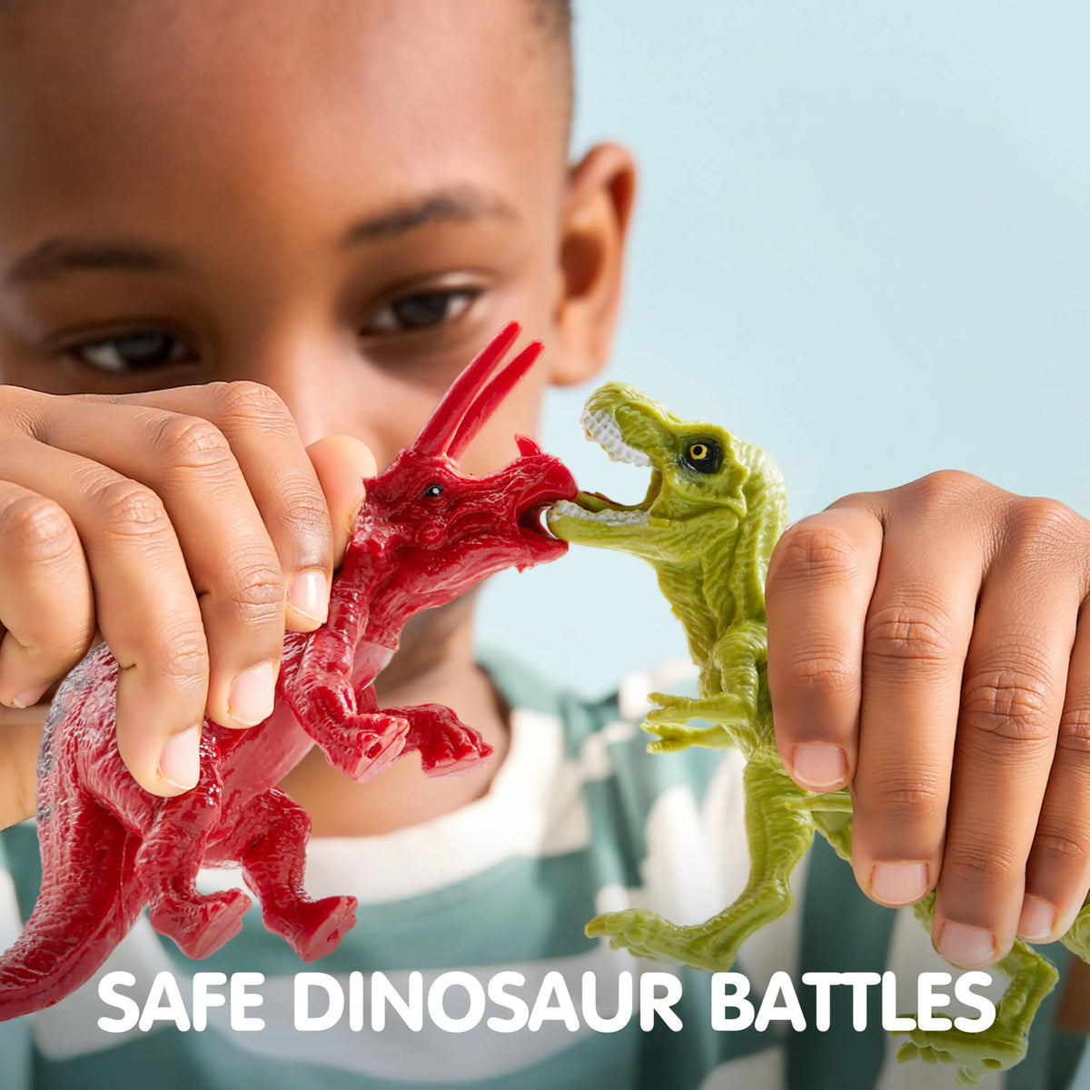 JOYIN 19-Piece Dinosaur Toy Set with Play Mat and Storage Cage