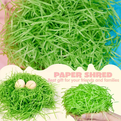 JOYIN 1LB Recyclable Easter Grass - 6-Color Crinkle Paper Shred