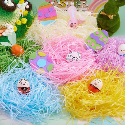 JOYIN 1LB Recyclable Easter Grass - 6-Color Crinkle Paper Shred