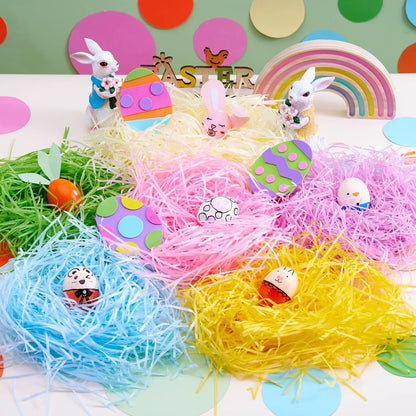 JOYIN 1LB Recyclable Easter Grass - 6-Color Crinkle Paper Shred