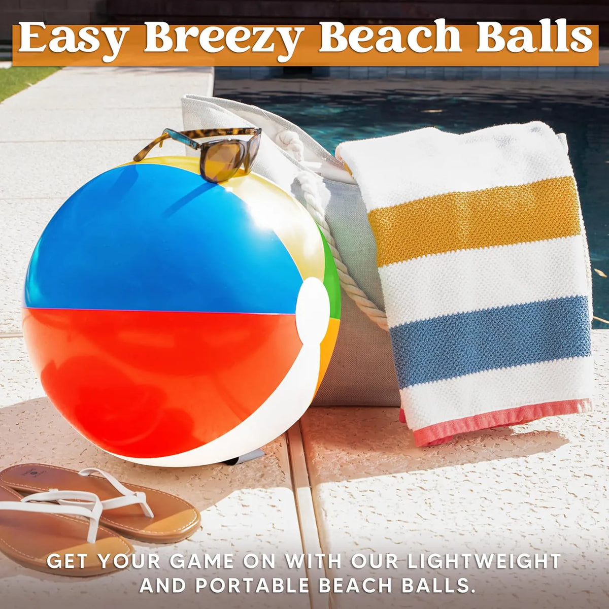 JOYIN 20-Inch Inflatable Beach Balls (2-Pack)