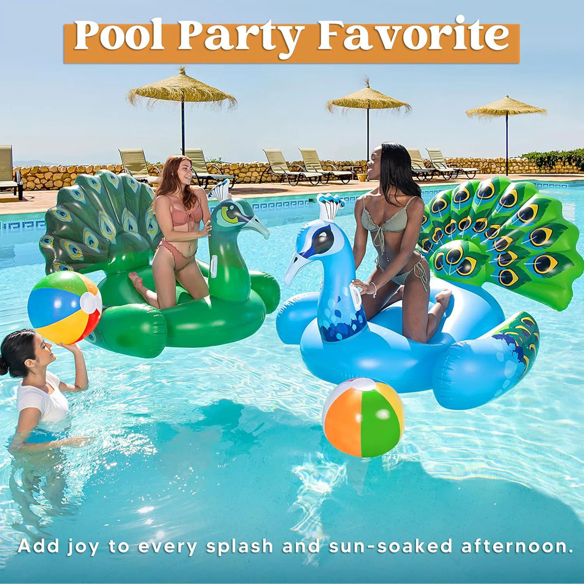 JOYIN 20-Inch Inflatable Beach Balls (2-Pack)