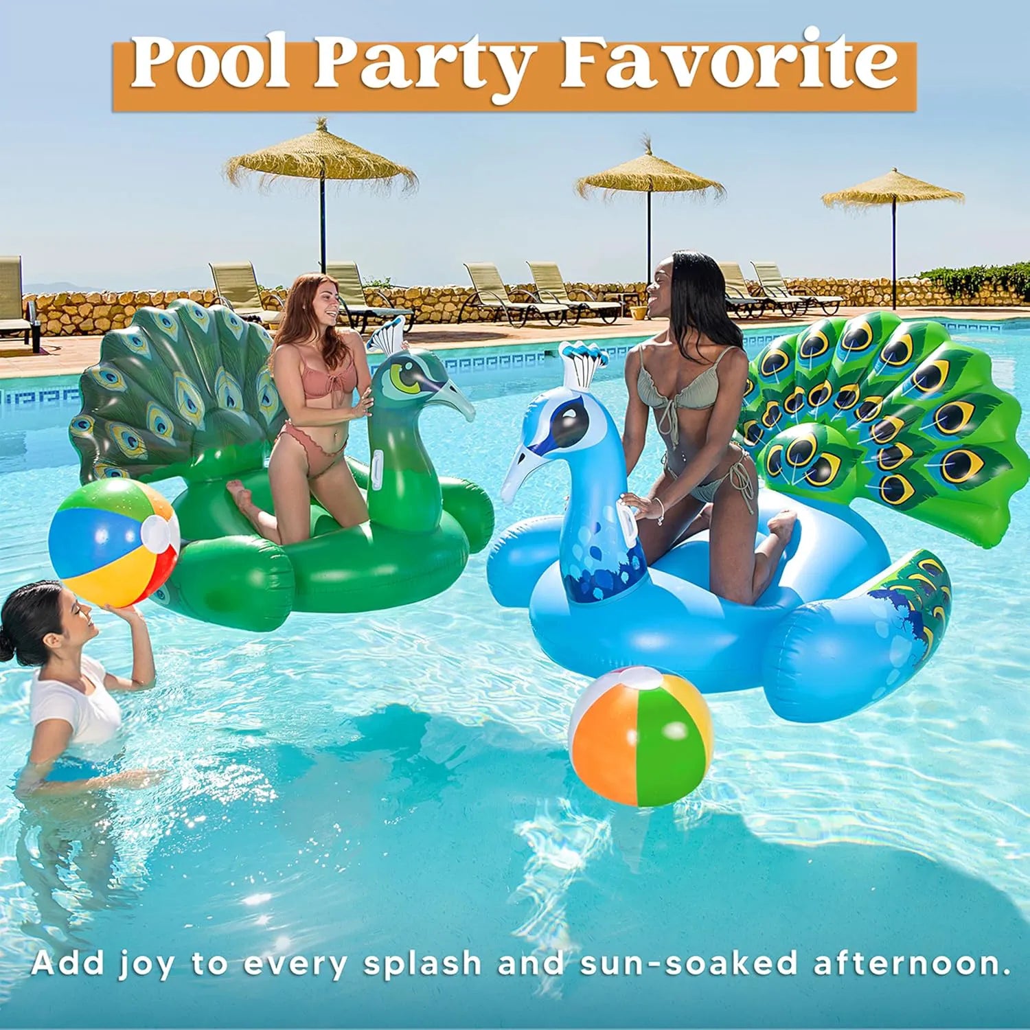 JOYIN 20-Inch Inflatable Beach Balls (2-Pack)