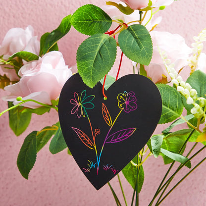 JOYIN 24 Pack Valentine's Day Cards with Scratch Heart Paper