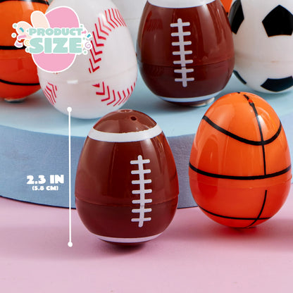 JOYIN 24-Pack 2.3-Inch Assorted Sports Ball Plastic Easter Eggs