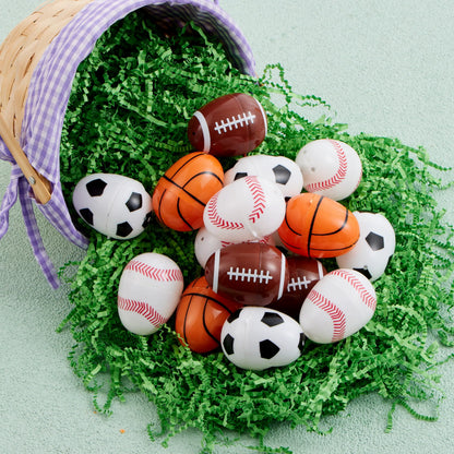 JOYIN 24-Pack 2.3-Inch Assorted Sports Ball Plastic Easter Eggs