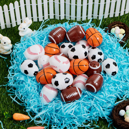 JOYIN 24-Pack 2.3-Inch Assorted Sports Ball Plastic Easter Eggs