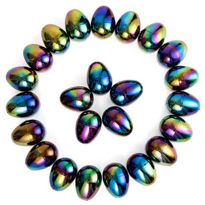 JOYIN 24 Pack 2.3 Inch Metallic Plastic Easter Eggs