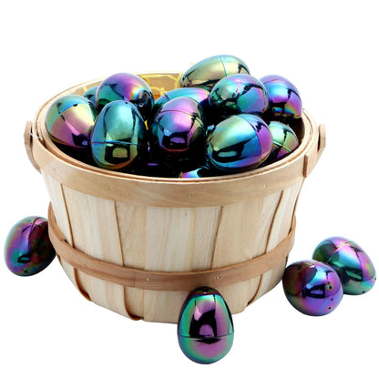 JOYIN 24 Pack 2.3 Inch Metallic Plastic Easter Eggs