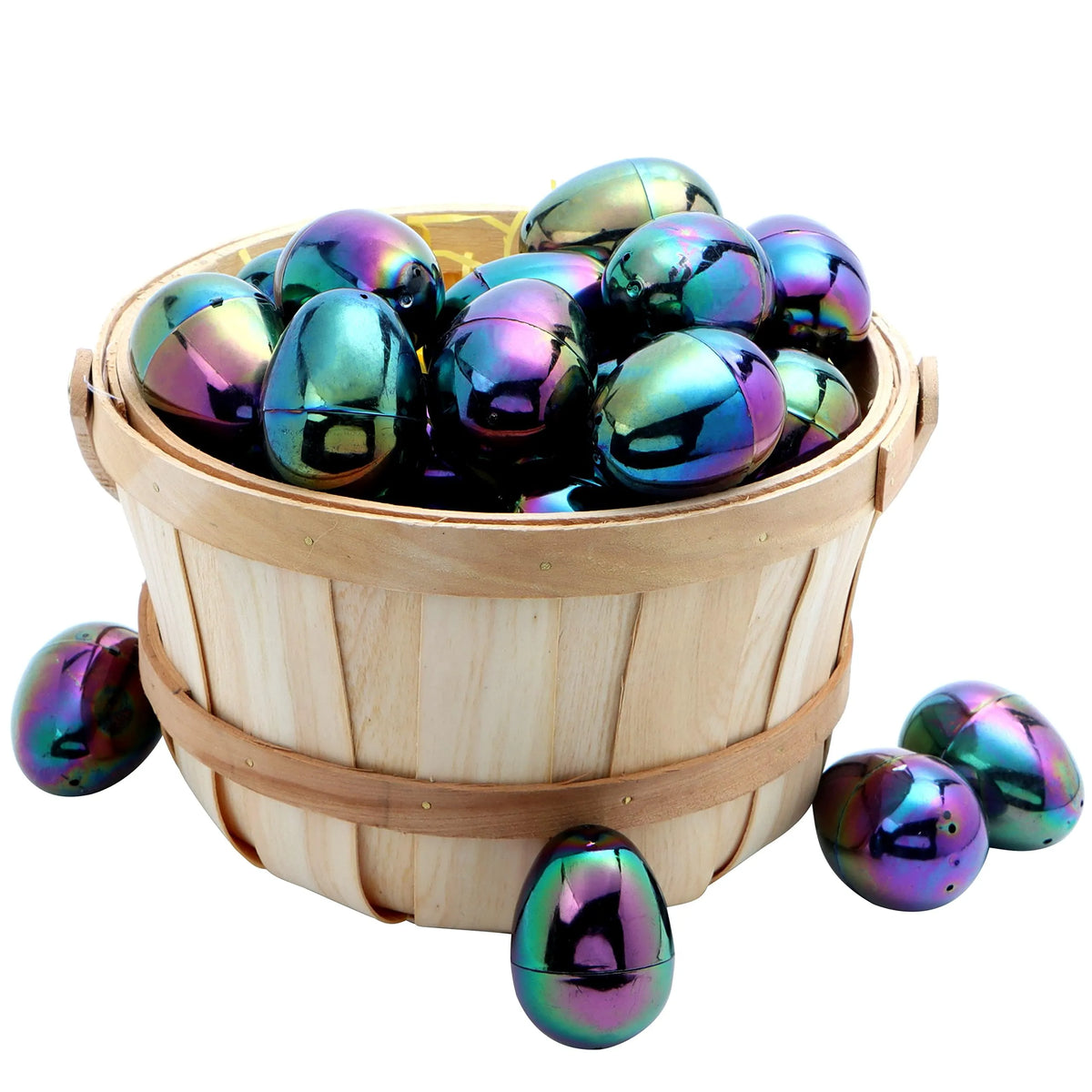 JOYIN 24 Pack 2.3 Inch Metallic Plastic Easter Eggs