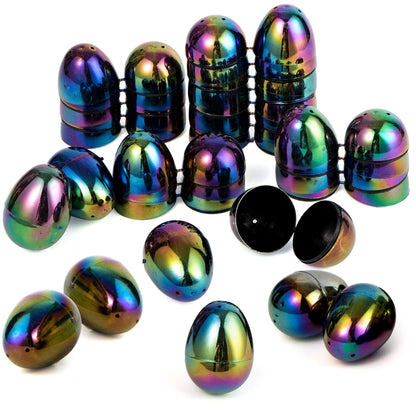 JOYIN 24 Pack 2.3 Inch Metallic Plastic Easter Eggs