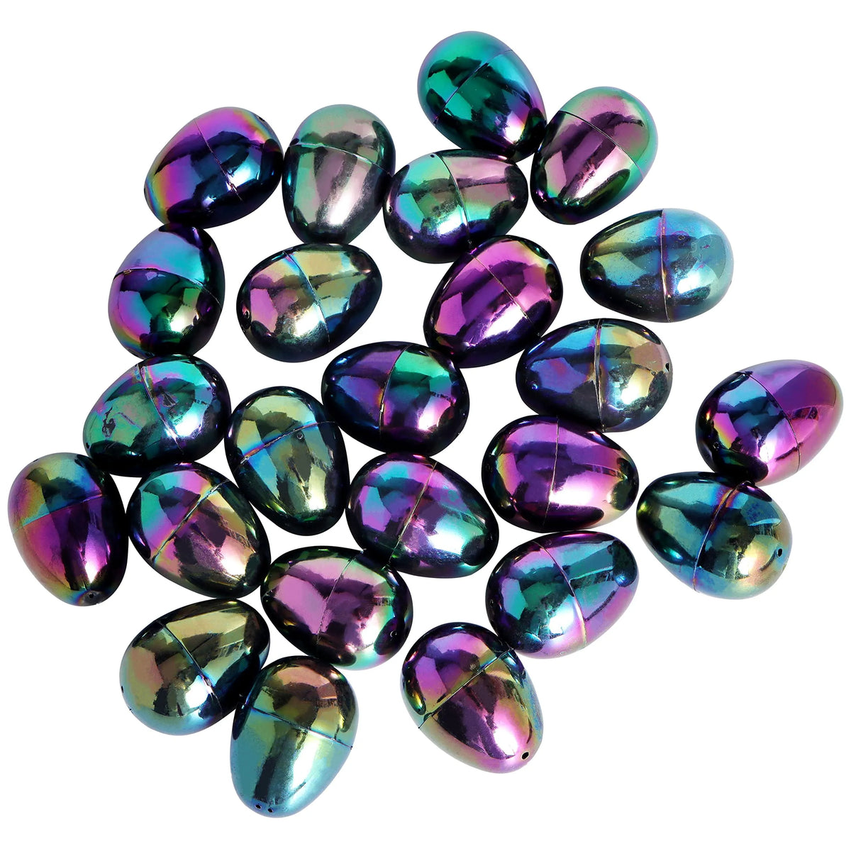 JOYIN 24 Pack 2.3 Inch Metallic Plastic Easter Eggs