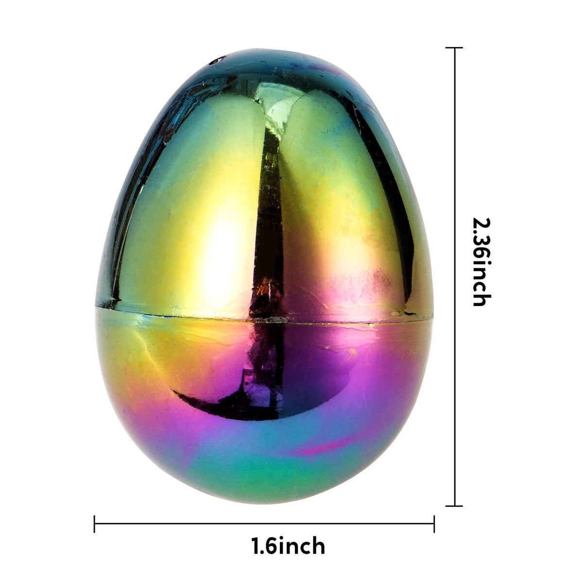 JOYIN 24 Pack 2.3 Inch Metallic Plastic Easter Eggs