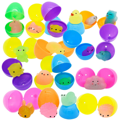JOYIN 24-Pack Easter Eggs Prefilled with Mochi Squishy Toys