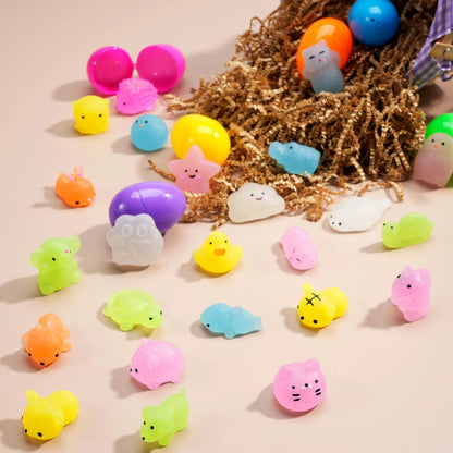 JOYIN 24-Pack Easter Eggs Prefilled with Mochi Squishy Toys