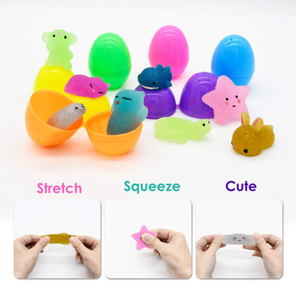 JOYIN 24-Pack Easter Eggs Prefilled with Mochi Squishy Toys