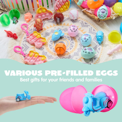 JOYIN 24 Prefilled Easter Eggs with Assorted Toys