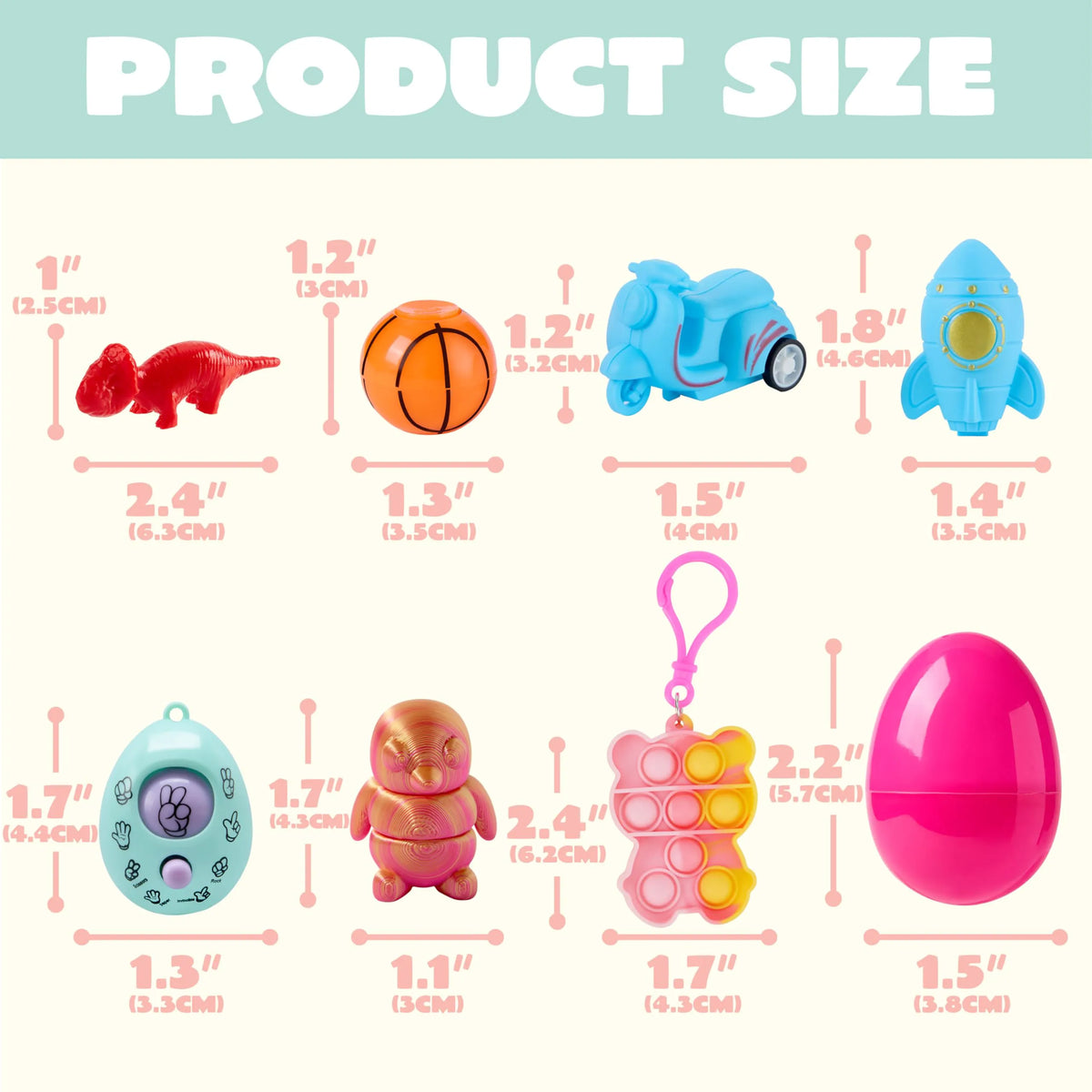 JOYIN 24 Prefilled Easter Eggs with Assorted Toys