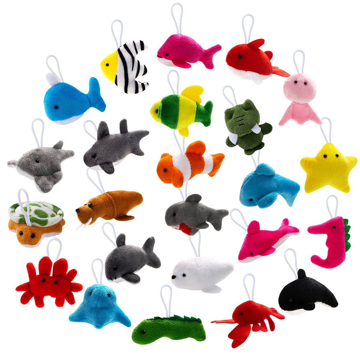 JOIN 24 Prefilled Easter Eggs with Sea Animal Plush Toys