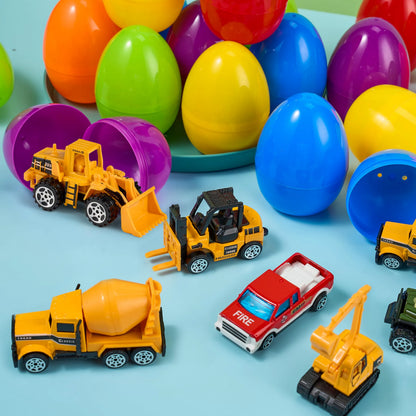 JOYIN 24 Prefilled Easter Eggs with Vehicle Toys