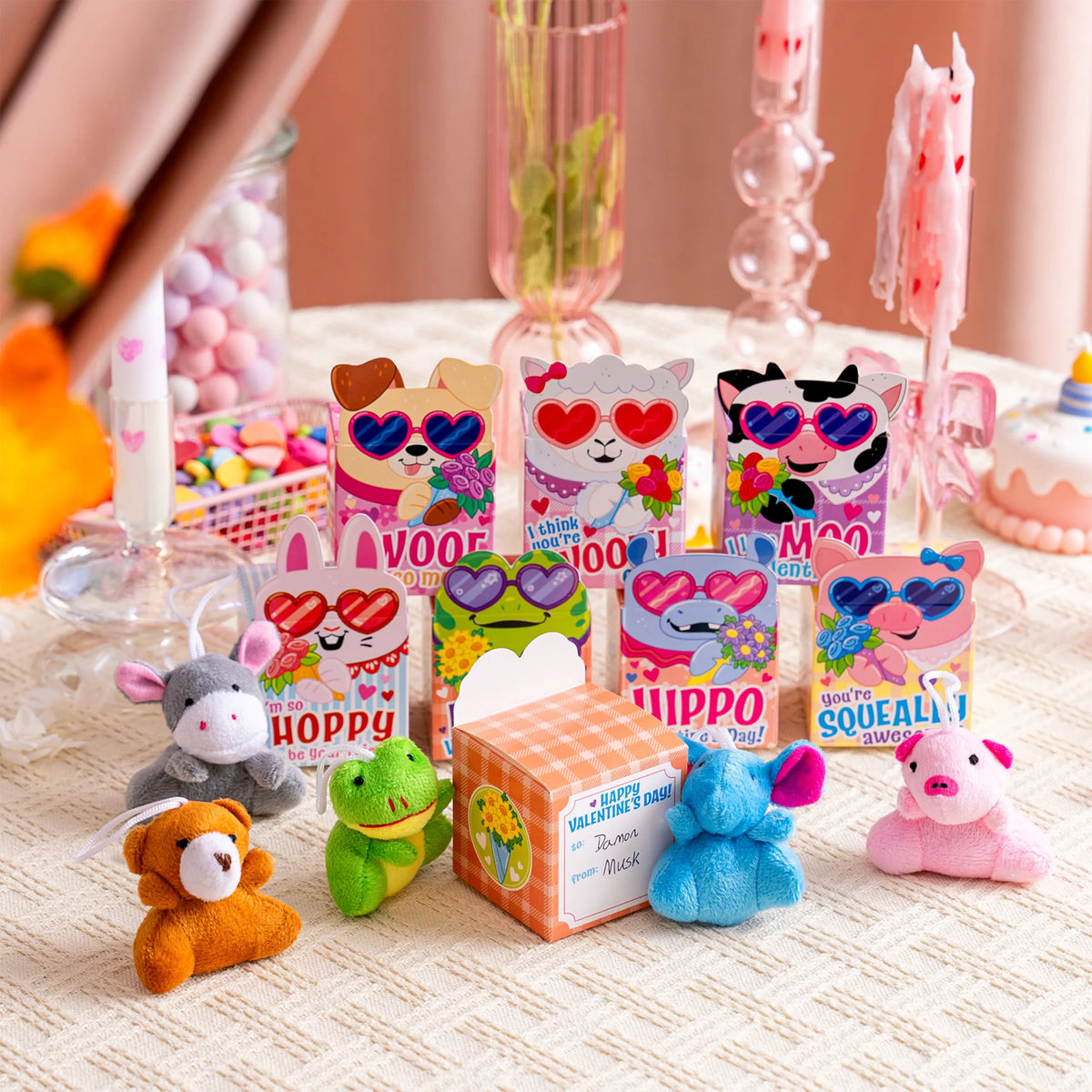 JOYIN 24-Piece Valentine's Day Plush Toys with Boxes