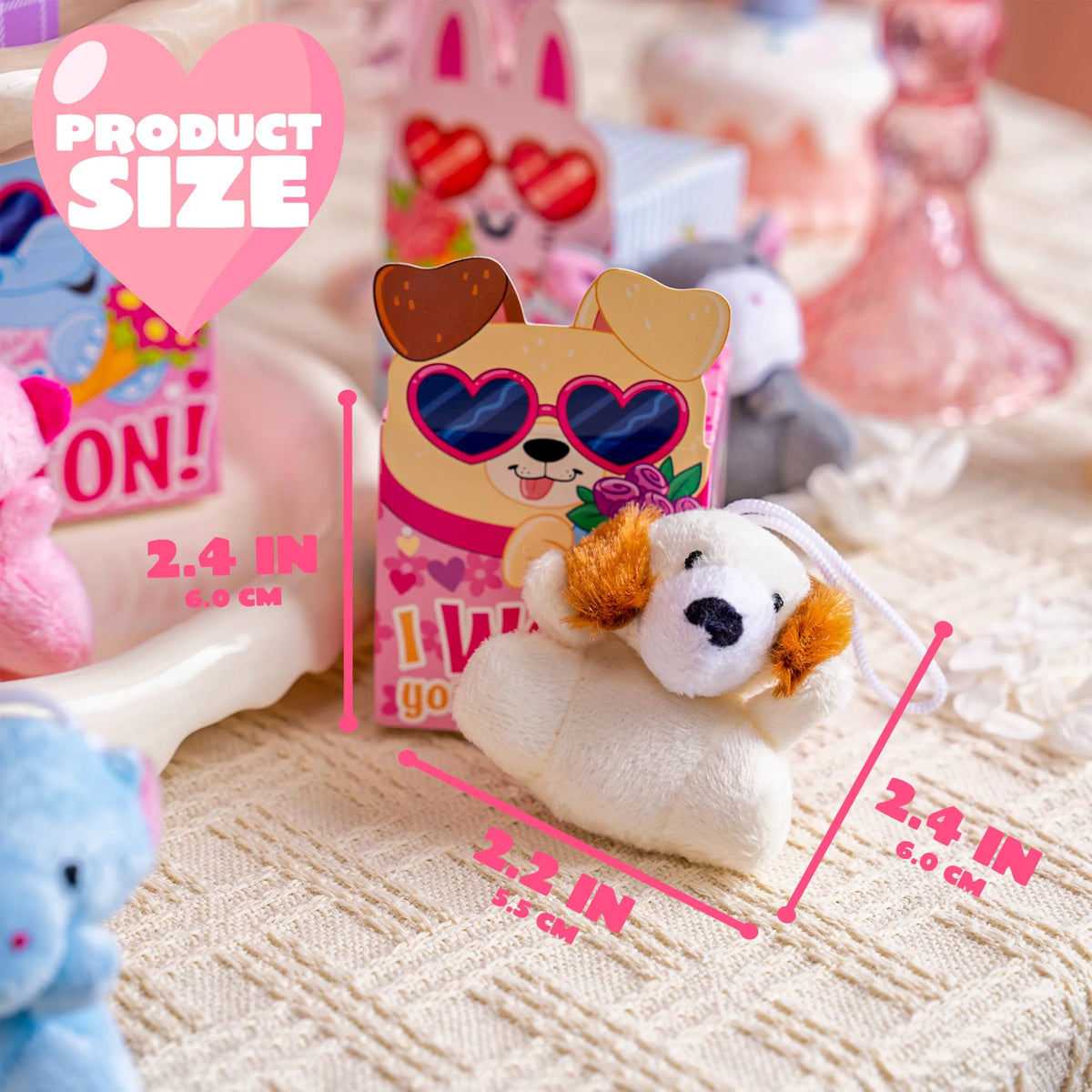 JOYIN 24-Piece Valentine's Day Plush Toys with Boxes