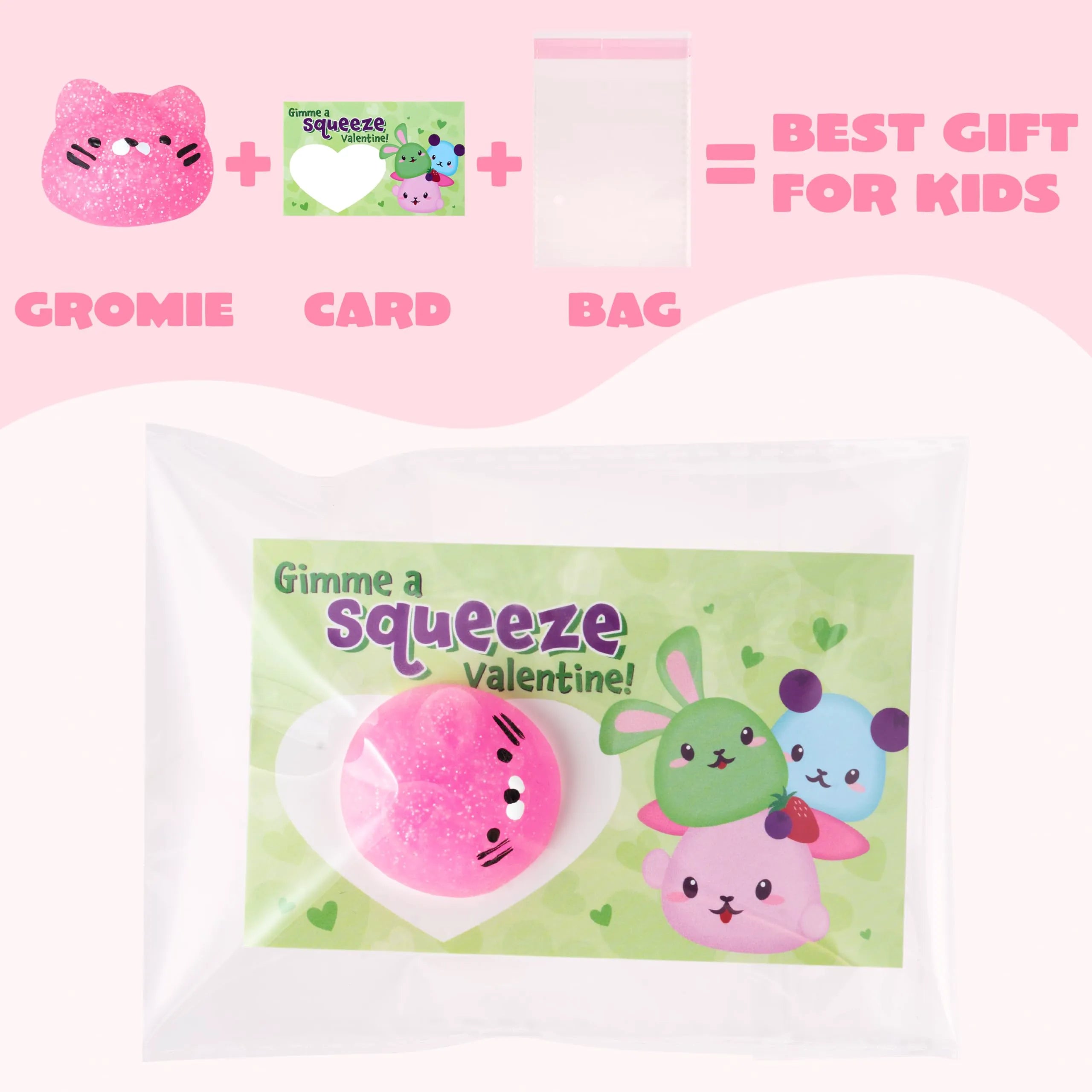 JOYIN 28 Pack Valentine's Day Mochi Squishy Toys with Cards for Kids