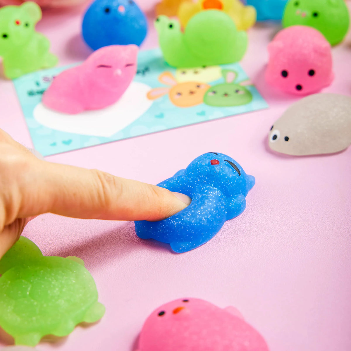 JOYIN 28 Pack Valentine's Day Mochi Squishy Toys with Cards for Kids