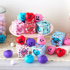 JOYIN 28-Pack Valentine Heart Stress Balls in Boxes