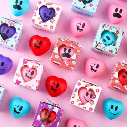 JOYIN 28-Pack Valentine Heart Stress Balls in Boxes