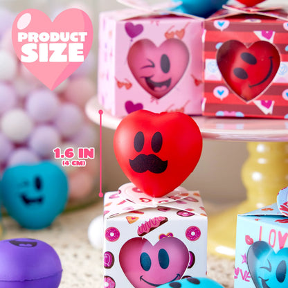 JOYIN 28-Pack Valentine Heart Stress Balls in Boxes
