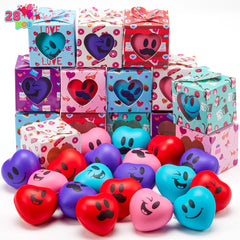 JOYIN 28-Pack Valentine Heart Stress Balls in Boxes
