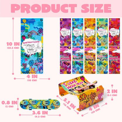 JOYIN 28-Piece Valentine's Day Finger Skateboards with Cards for Kids, Party Favors