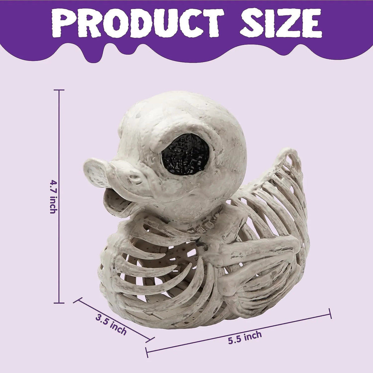 JOYIN 2 Pack 4.5-Inch Halloween Duck Skeleton Plastic Bones