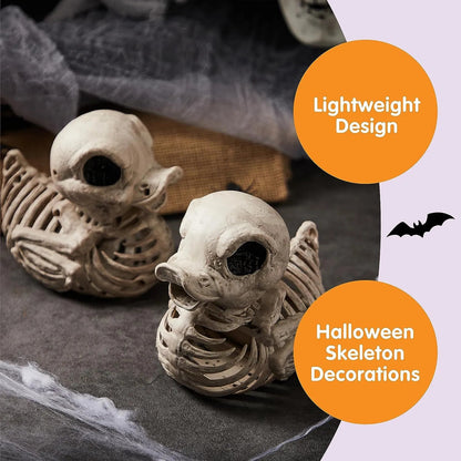 JOYIN 2 Pack 4.5-Inch Halloween Duck Skeleton Plastic Bones