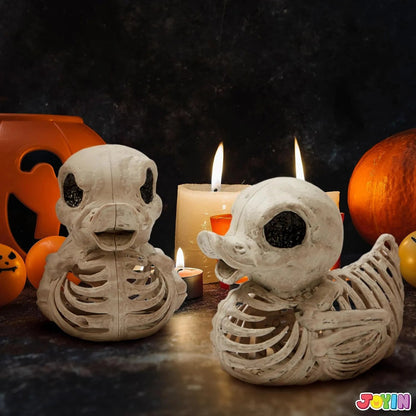 JOYIN 2 Pack 4.5-Inch Halloween Duck Skeleton Plastic Bones