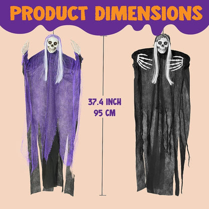 JOYIN 2-Pack Hanging Grim Reaper Halloween Decorations