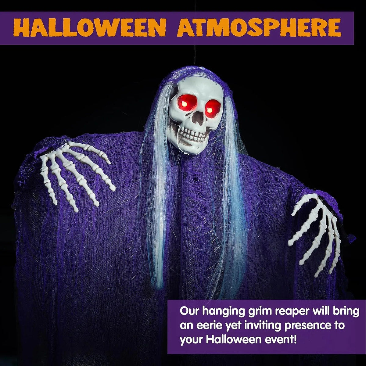 JOYIN 2-Pack Hanging Grim Reaper Halloween Decorations