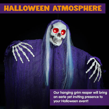 JOYIN 2-Pack Hanging Grim Reaper Halloween Decorations